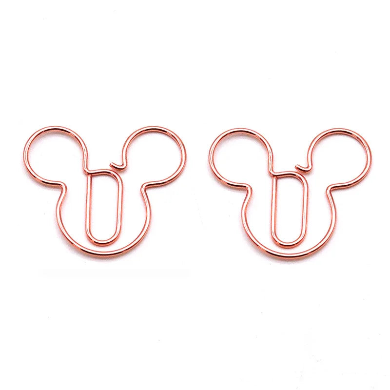 Special-shaped Paper Clip Golden Creative Cute Cartoon Paper Clips Metal Shape Gold Color Bookmark Stationery Office Paperpins