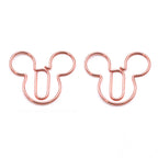 Special-shaped Paper Clip Golden Creative Cute Cartoon Paper Clips Metal Shape Gold Color Bookmark Stationery Office Paperpins