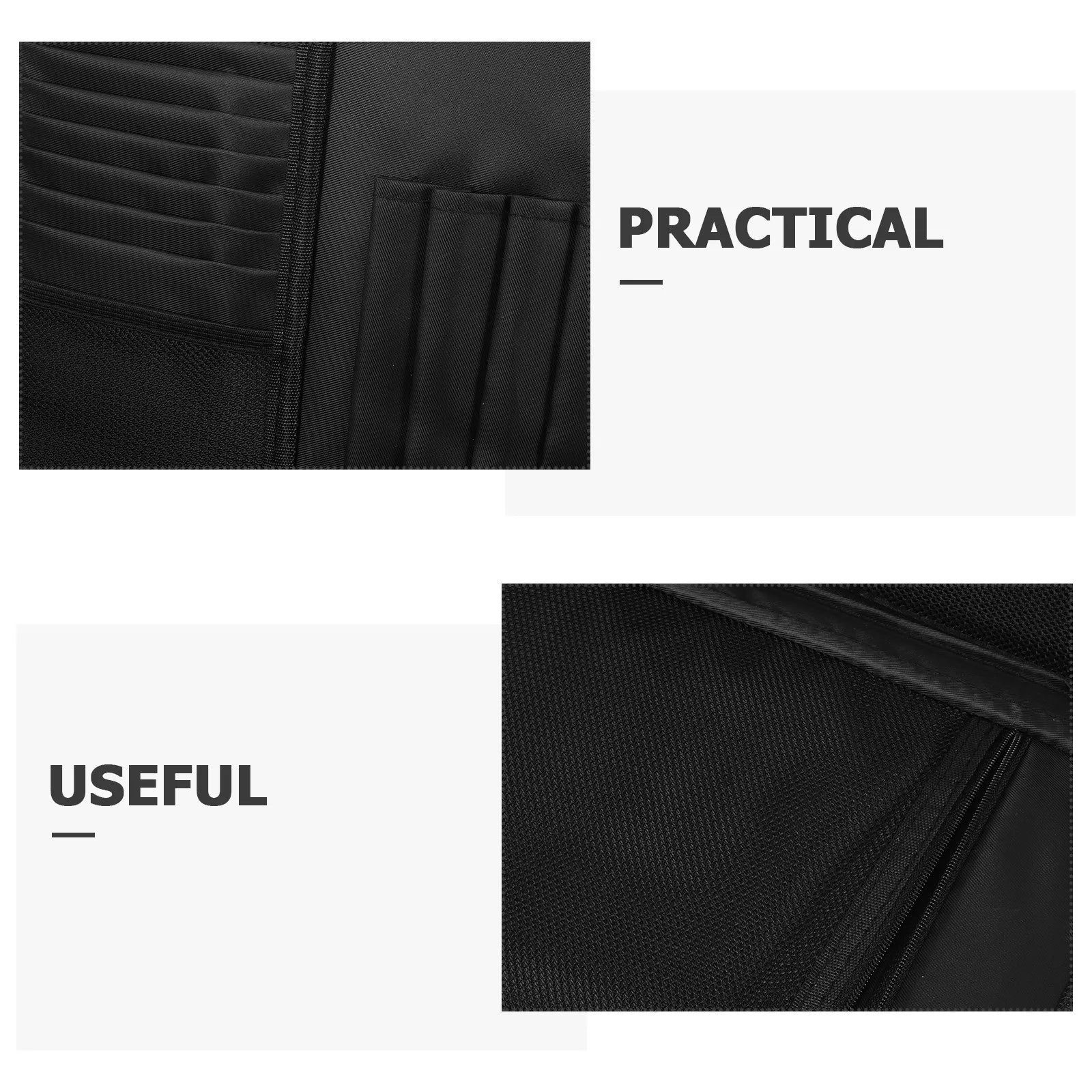 Portable Fireproof Document Box Lockable Accordion File Organizer 13 Pockets Zippered Folder Storage Bag for Home Office