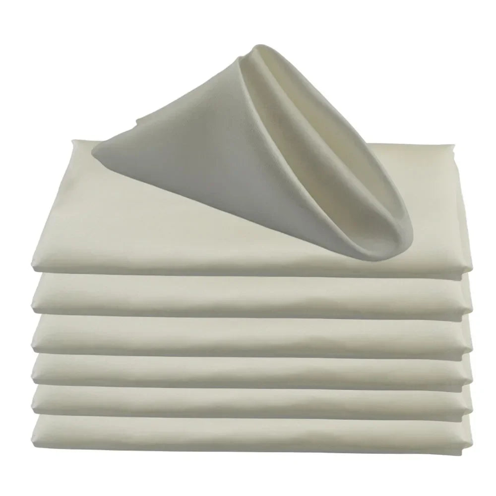 12pcs 45x45cm Satin Table Napkins Soft Cloth Handkerchief For Wedding Party Decors Birthday Christmas Home Tea Towel Napkin