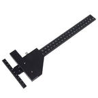 Portable 0-280mm T Shaped Ruler High-precision Accurate Scale Scribe Ruler Miter Square Aluminum Alloy Marking Gauge Tools