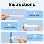 Niimbot Thermal Cable Label 1Roll Paper Adhesive Waterproof Color UV Sticker For D11/D110/D101 Mini Portable Printer Label Maker