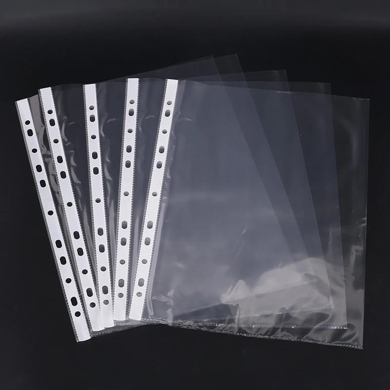 〔R〕A4 3-Ring Binder Folders - Clear & Blue Document Organizers for Office/Study