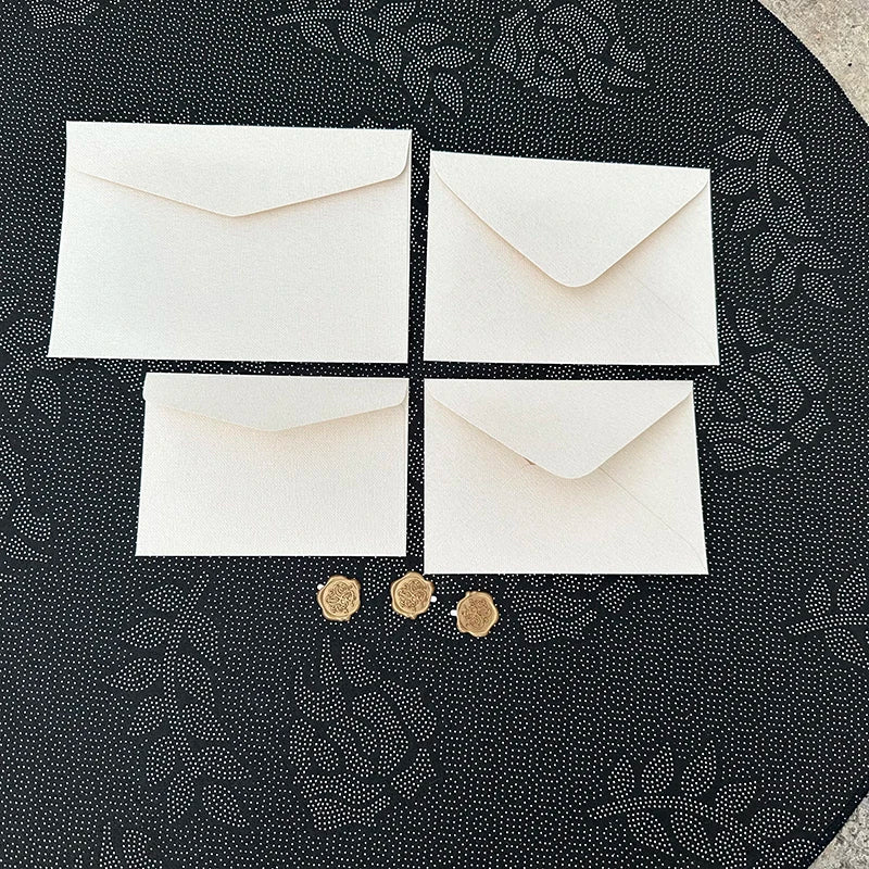 30pcs/lot Thickened Linen Texture Pattern 17.5x12.5cm White Envelope Retro for Invitations Postcards Wedding Business Letters