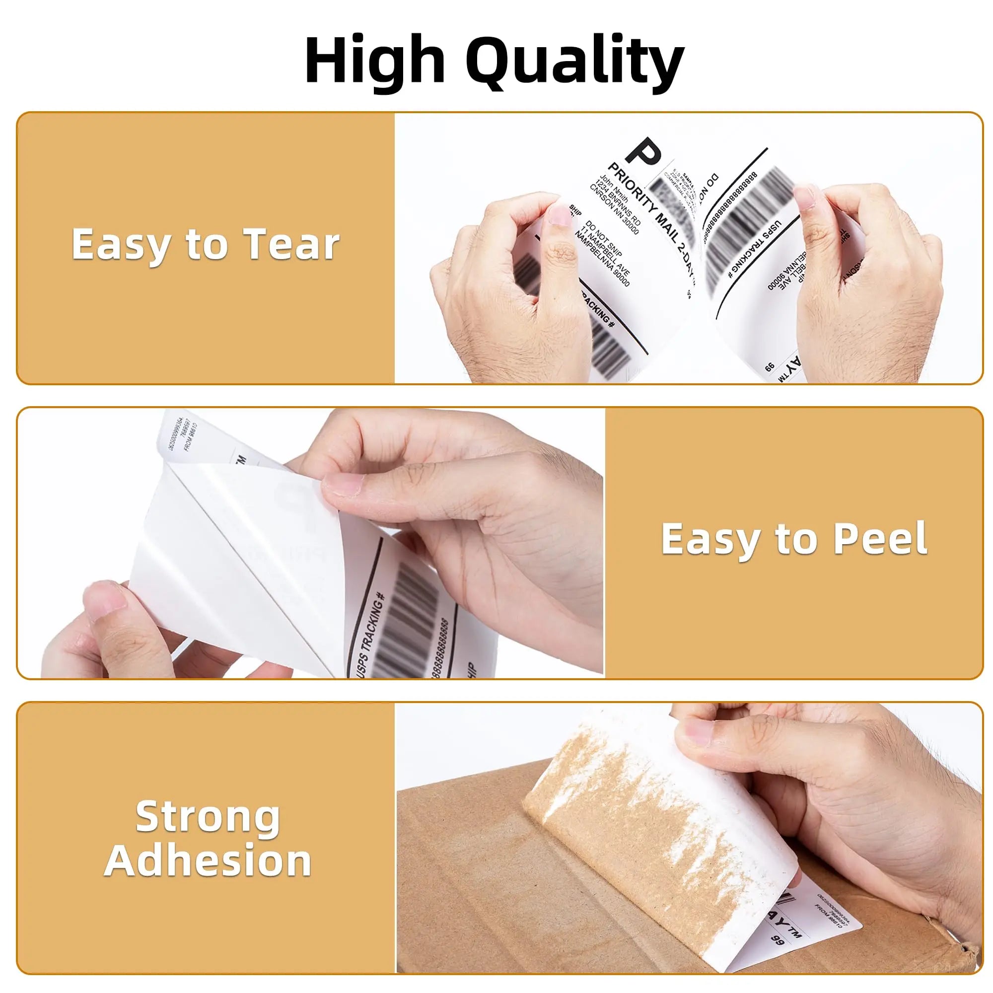 4x6 Inch Direct Thermal Label 100/200/300 Sheets Adhesive Shipping Labels Paper for 9220/9210/246S DHL UPS Express Barcode