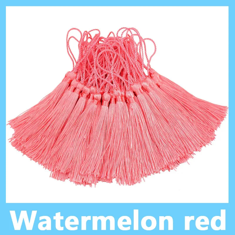 100pcs/Pack 13cm Tassel Silk Fringe Silky Floss Bookmark Tassels Mini Tassels for DIY Craft Jewelry Making Souvenir Bookmarks