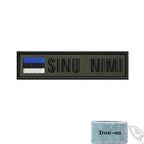 1PC 10cmX2.5cm Custom Name Flag Patch Stripes Badge Iron On Or Hook Loop Estonia Austria Bulgaria Hungary Romanian Ireland green