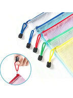 Large Capacity Waterproof A4 File Bag Zipper Document Storage Bag for Desktop Game School Textbook Suitable Office Supplies
