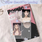 A5 Notebook Photocard Binder with 10 Pockets Sleeves, 6 Ring  PU Leather Binder Loose Leaf Personal Organizer Photo Binder Book