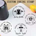Custom Self-Inking Stamp 25/30/40/50mm Round Logo Design P Personalized Press-type Inking Stamp for Wedding Invitation Envelope