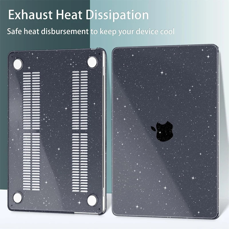 Glitter laptop Cover For 2026 Macbook Air 13.6 Case MacBook Air 15 M4 Chip Case MacBook Pro 14 Pro 16 M5 M3 M2 M1 Pro 13 Case