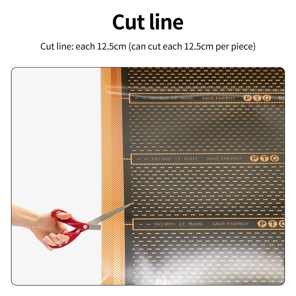 MINCO HEAT 240w/m2 New Graphene PTC Heating Film Infrared AC200~240V about 60C Warm Floor Heating Mat