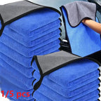 1-5 pcs Microfiber Car Washing Towel Soft Quick Drying Windows Mirrors Wiping Rags Home Double Layer Cleaning Cloths 500GSM