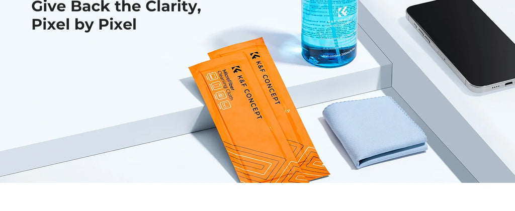 K&F CONCEPT 200ML Screen Cleaner Spray For Camera Lens PC Cell Phone Glasses Watch CCD/CMOS Clean Liquid with 2 Microfiber Cloth