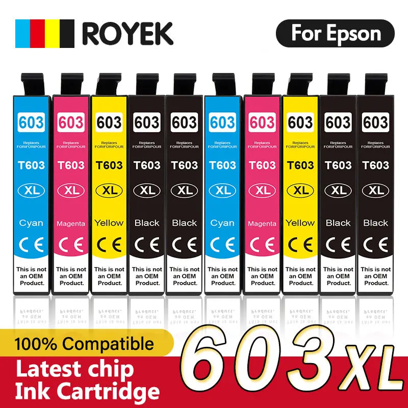 603XL Compatible Ink Cartridges T 603 XL For Epson XP-2100 XP-2105 XP-3100 XP-3105 XP-4100 XP-4105 WF-2810 WF-2830 Printer