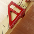 Miter Triangle Ruler Aluminum Alloy Woodworking Square Protractor High Precision Layout Measuring Tool for Engineer Carpenter