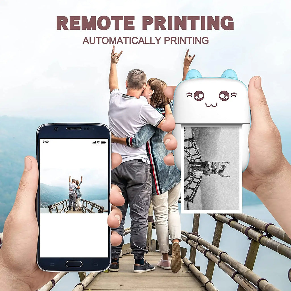 C9 mini HD printer portable sticker label Printer Bluetooth pocket thermal printer with paper for student note inkless printing
