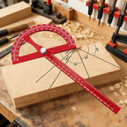 ABS Protractor Angle Marking Ruler, Multifunctional Protractor Woodworking Ruler for High-precision Angle Measurement