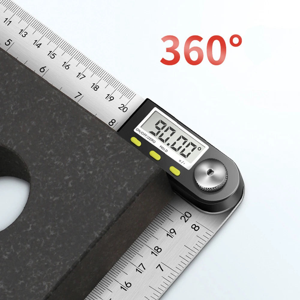200mm 300mm Stainless Steel Digital Protractor Angle Ruler Electron Goniometer Angle Finder Meter Angle Gauge Measuring Tools