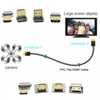 HDMI-compatible FPV Cable Micro/Mini HD-90 Degree Adapter FPC Ribbon Flat Pitch 20pin For TV Projector Multicopter Aerial Photog