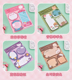 Kawaii Cartoon Strawberry Rabbit Bear Sticky Notes Memo Pad Cute Message N Times Sticky Office Stationery Supply Journal Planner
