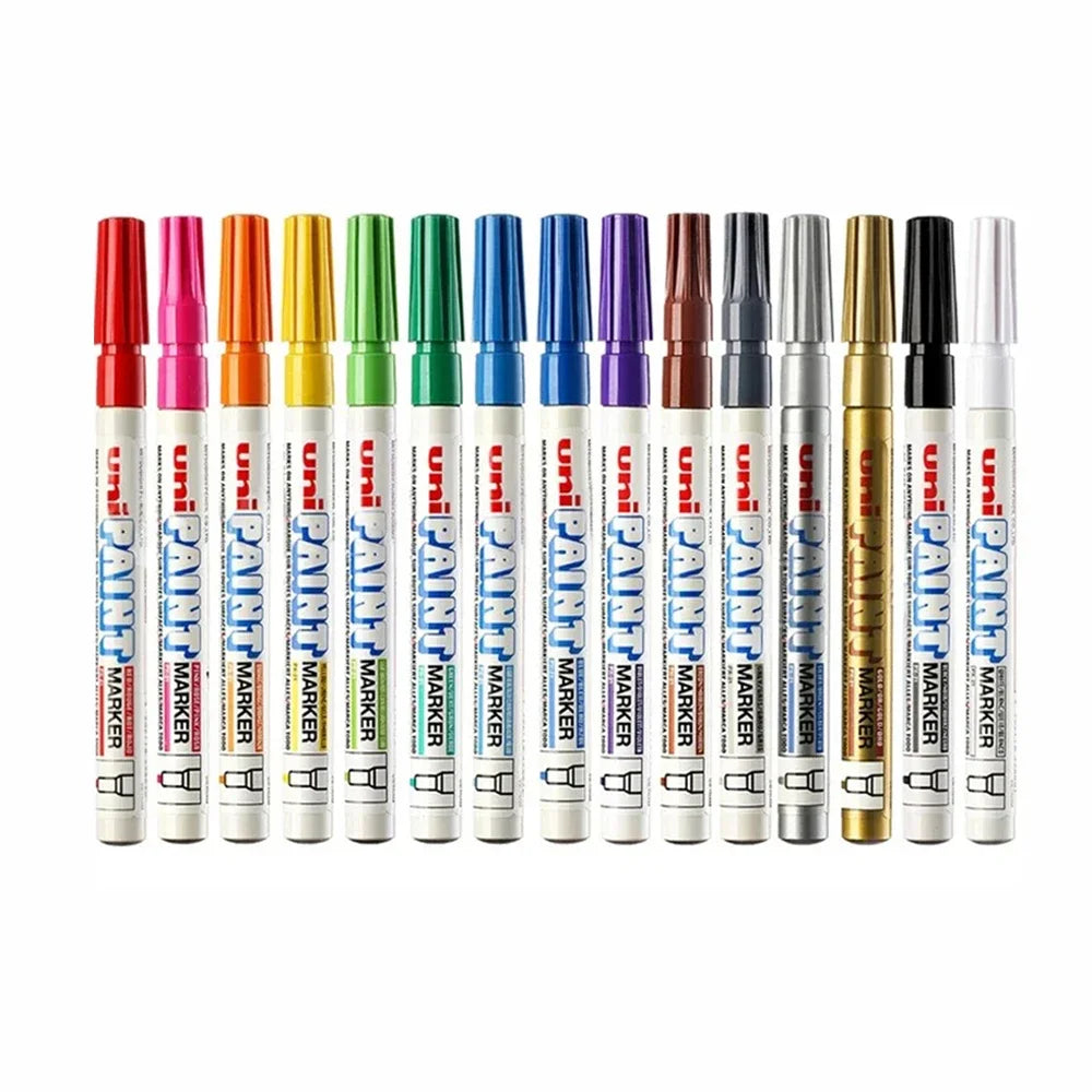 1pcs Japan UNI Paint Marker PX-21 Color Oil-based Permanent 0.8-1.2mm Tire Touch Up Painting Waterproof Graffiti Art Supplies