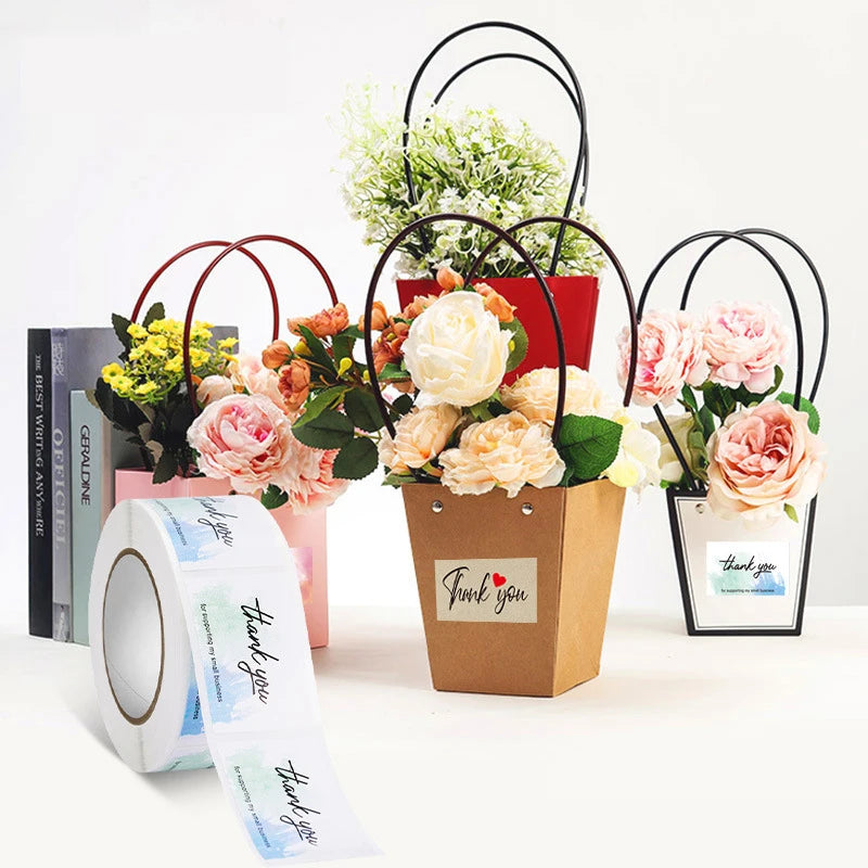 250Pcs Rectangle Thank You for Your Order Stickers Labels for Small Business Decor Sticker Stationery Supply 2.5*3.8cm