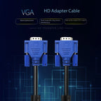 VGA 3 5 Cable Male To Male High Definition Computer Projector Monitor Video Data Cable With Magnetic Ring
