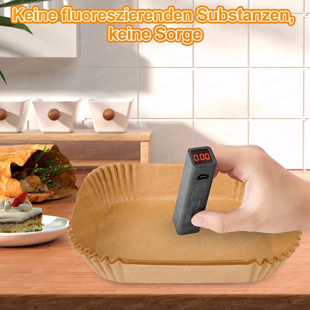 Air Fryer Non-Stick Parchment Paper for Philips Dual Basket Airfryer 3000 Series 6L/3L NA350/00, 5000 Series 6L/3L NA550/00