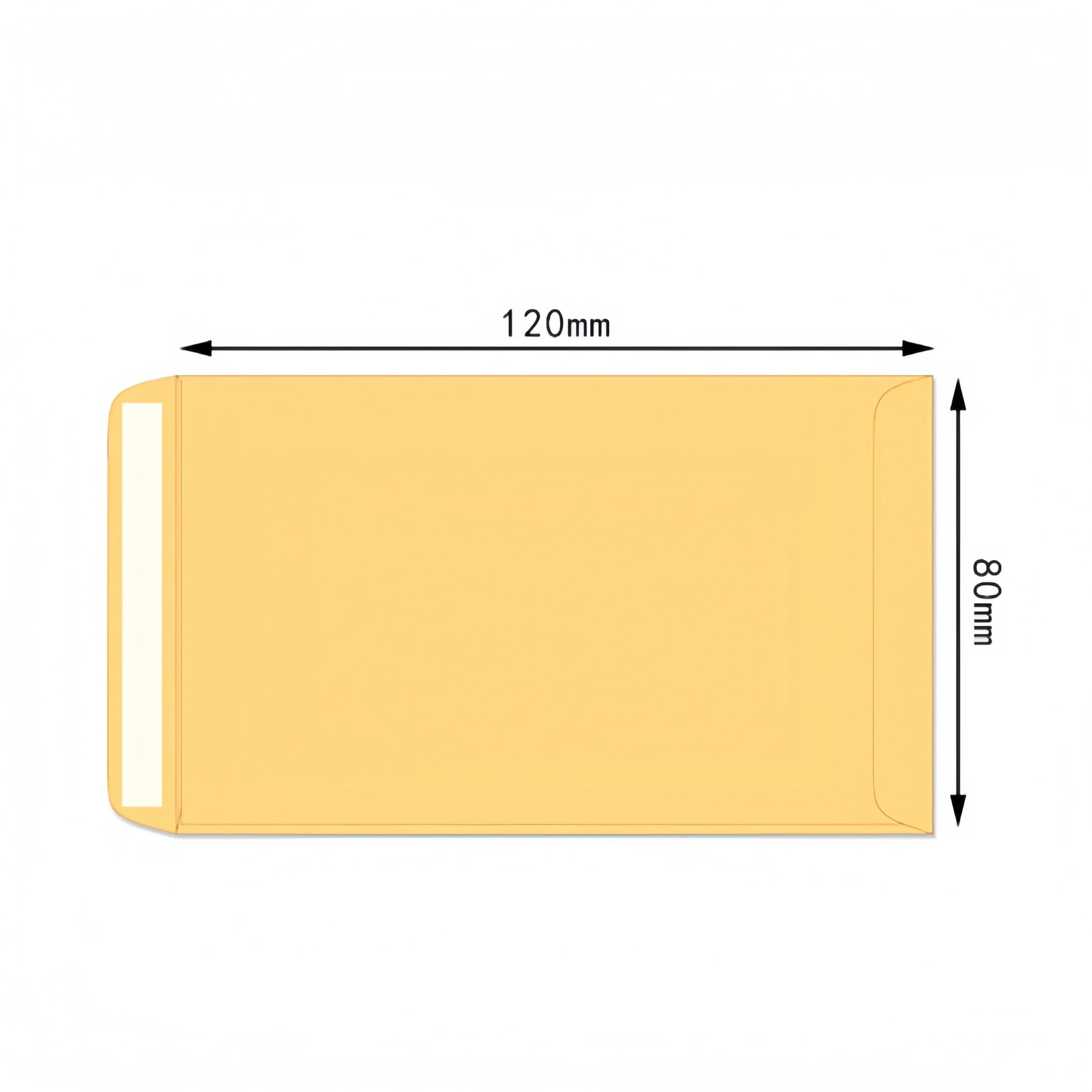 50PCS Thick Yellow Self Seal Kraft Envelopes Self Adhesive Cash Security Envelopes for Coins Seeds Cards Stamps Storage