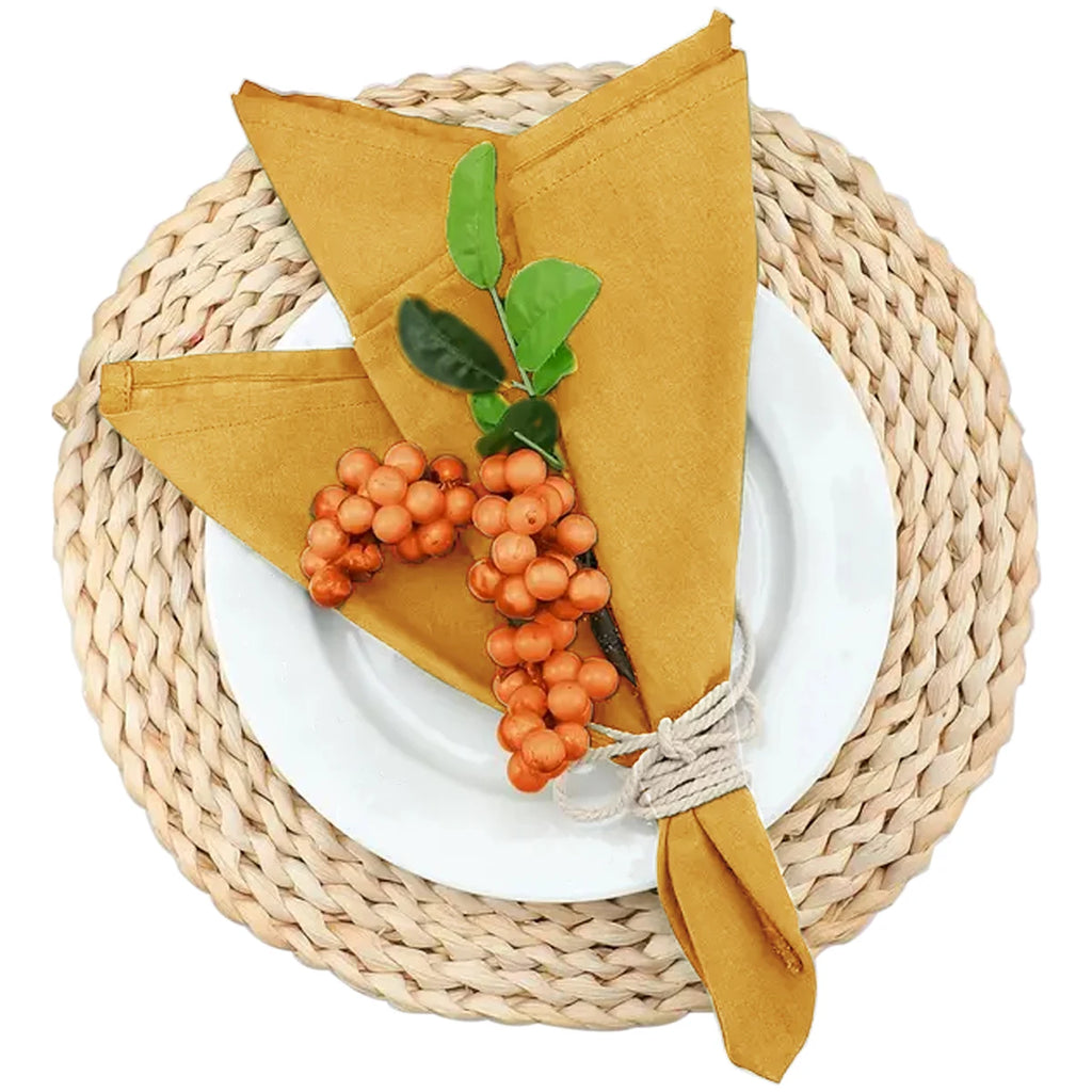 6/12PCS 40x40cm Cotton Linen Cloth Napkins Thickened Durable Placemat Reusable for Kitchen Dining Wedding Decoration