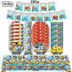 Cartoon Superzings Birthday Party Decoration Disposable Tableware Tablecloth Plates Cups Napkin Kids Favor Gifts Party Supplie