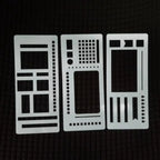 Dot Grid Flexible Record Template Checklists Boxes Lines Stencils Handmade Template Ruler Educational Drafting Tool