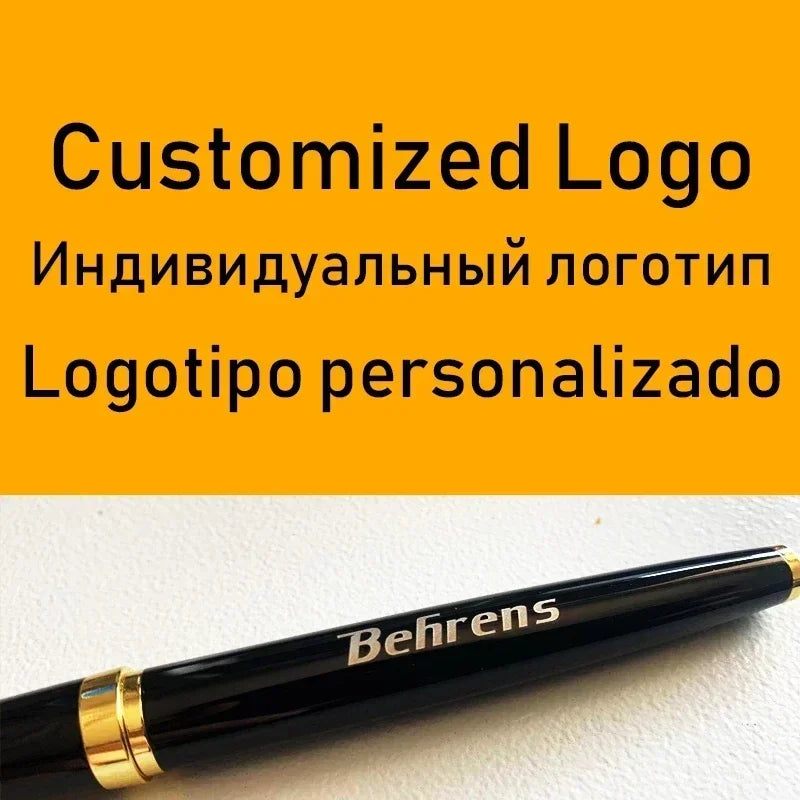 Luxury Metal Ball Point Pen Clip Signature Ballpoint Pens for Business Writing Office Stationery Customized Logo Name Case Gift