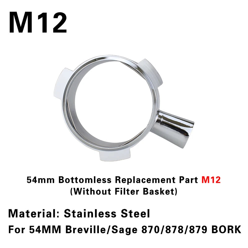 54mm Coffee Bottomless Portafilter Naked For Breville Sage 870 878 880 Filter Basket Barista Tools Espresso Machine Accessories