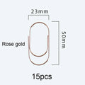 Factory Supply 25pcs/15pcs 50x25mm Large Size Paper Clips 4 Colors Available Large Wide Paper Clips on Promotion