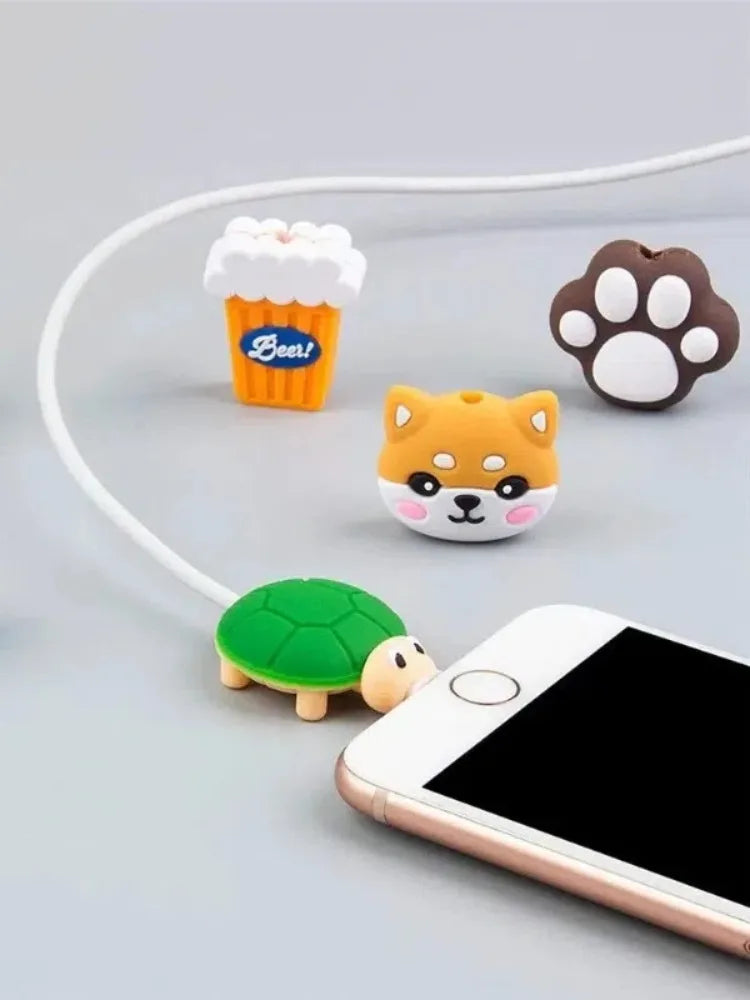1Pc Charger Plug Protector for iPhone USB Cable Protective Cover Cord Winder Data Line Saver Bite Resistant Cable Guard