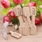 100PCS Multi Style Ring Folded Labels White/Kraft Handmade with Love Ring Price Labels Jewelry Tag Sticker Labels 6*1.2cm