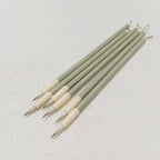 5Pcs Green Xiaokai Calligraphy Brush Pen Soft Mix Hair Chinese Painting Brush Weasel Hair Regular Script Writing Brush Wholesale