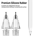 4-1Pcs Replacement Pencil Tips for Apple Pencil 1 2 3 Pro/USB-C Silicone Protective Cap Touch Screen Stylus Pen Nibs for IPencil