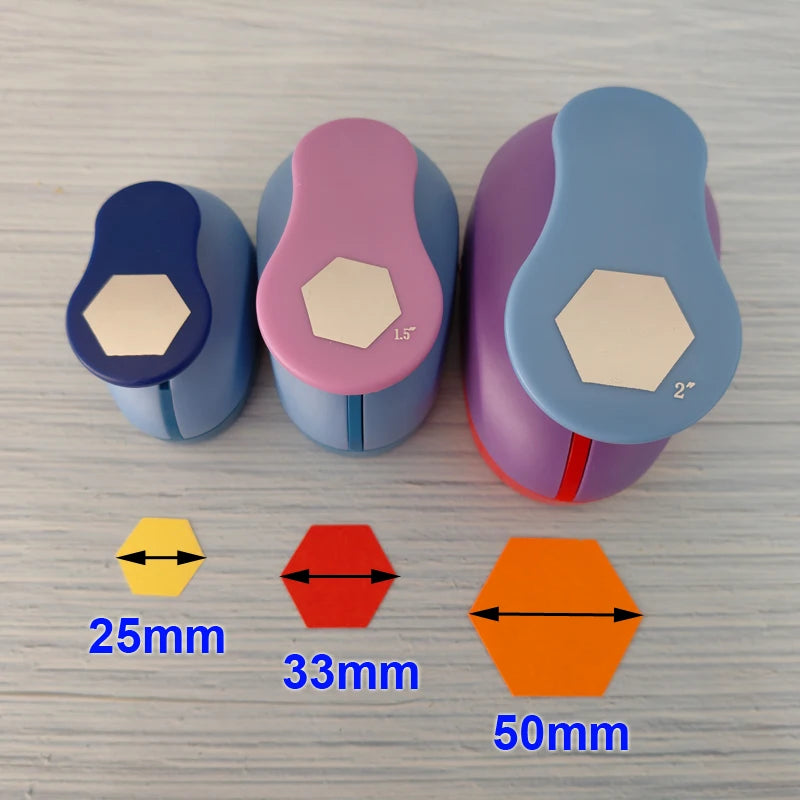Hexagon Punch Paper Cutter Crafts Scrapbook Embossing Device Hole Punches Cortador De Papel