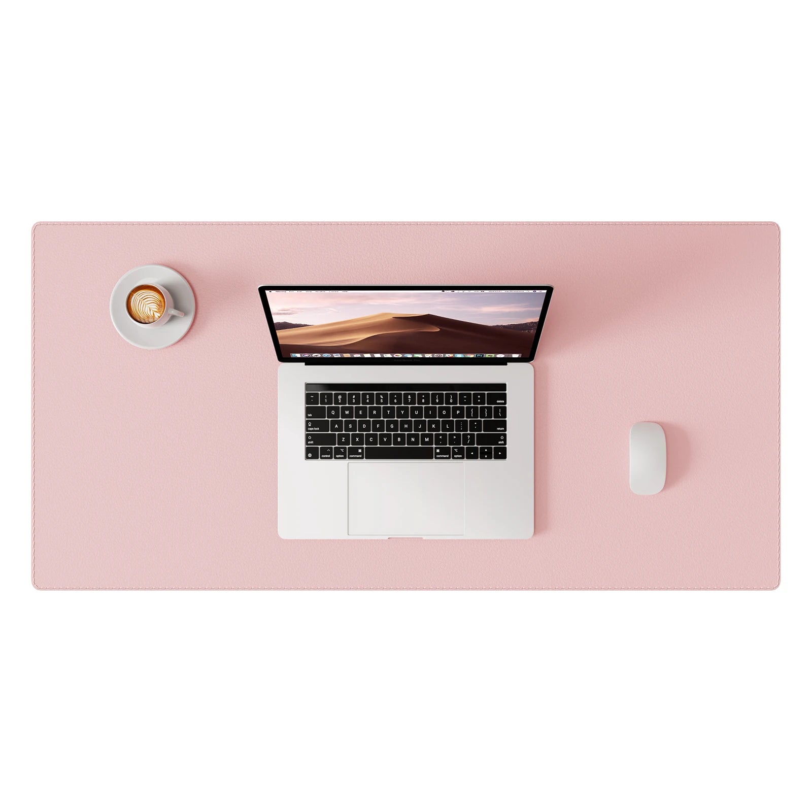 Desk Pad Protector, Mouse Pad, Office Desk Mat, Non-Slip with Stitched Edges PU Leather Desk Blotter for Office Home School