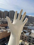 Black White Latex Gloves Integrated Molding Long Short Gloves Cosplay Close-fitting Male or Female Gloves Private Party DJ Props