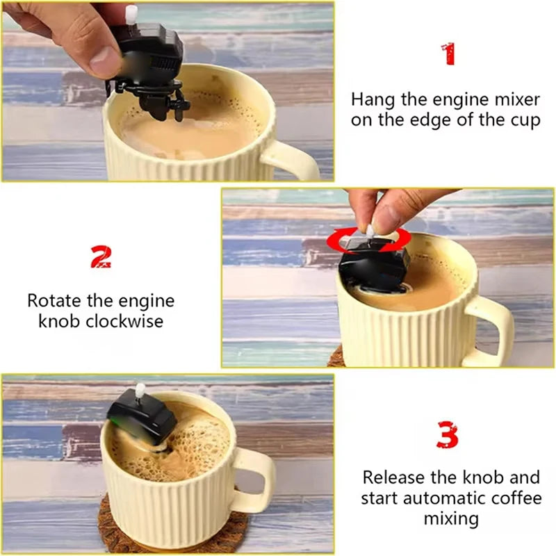 Mini Boat Motor Coffee Stirrer Durable Unique Novelty Boat Motor Coffee Mixer Easy To Clean Boat Engine Coffee Stirrer