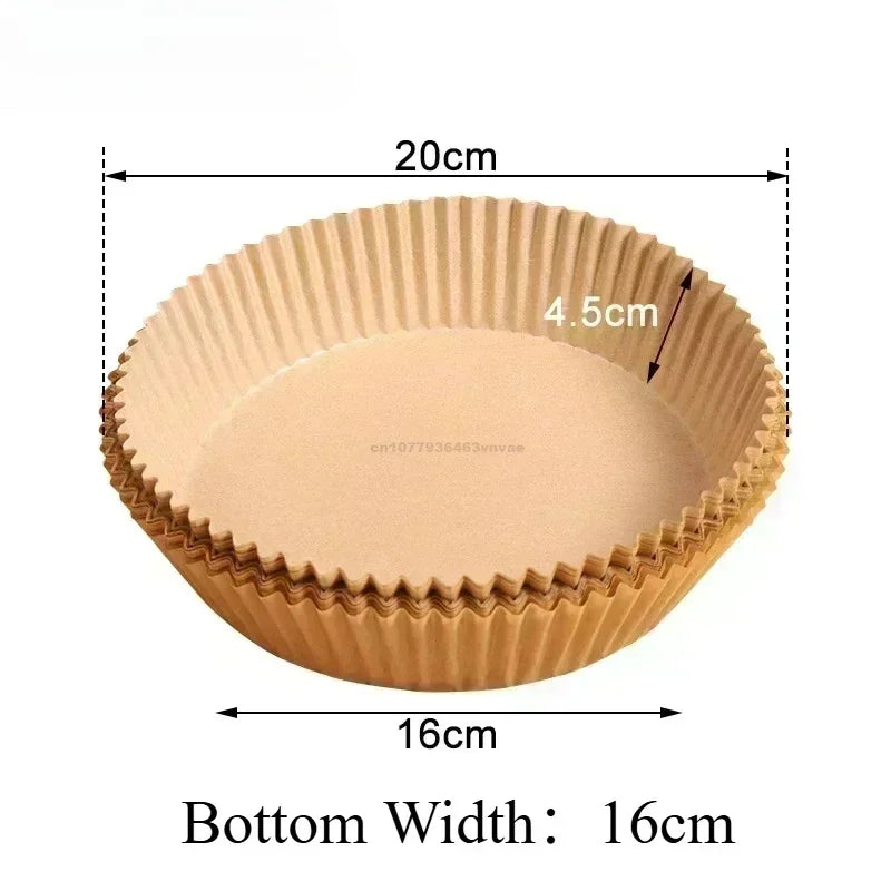 Disposable Round Square Air Fryer Paper Liner Non-Stick Airfryer Baking Paper Kitchen Cooking Accessories