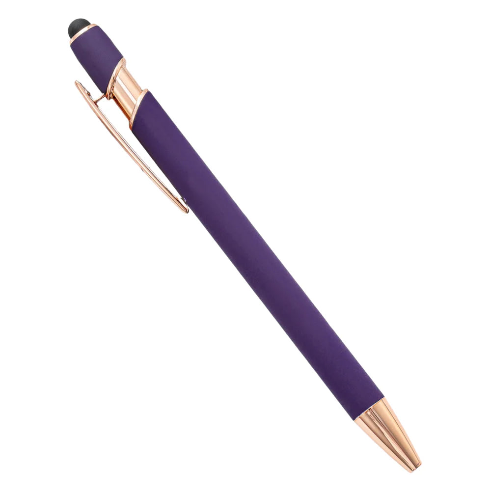 5-10 Pack 2-in-1 Stylus Pen, Retractable Ballpoint Pen w/ Stylus Tip for Touch Screen, Metal, 1.0mm Black Ink
