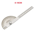 180 Degree Protractor Metal Angle Finder Angle Ruler Woodworking Tools Measuring Ruler Angle Meter Stainless Steel Goniometer