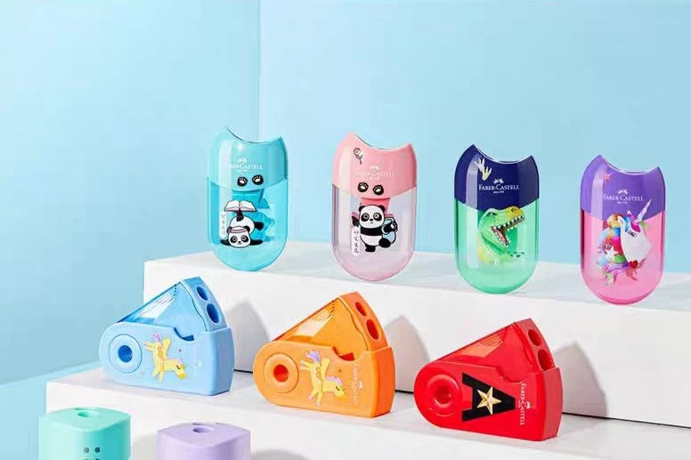 FABER CASTELL Double Hole Elliptical Pencil Sharpener Portable Pen Sharpener Pencil Sharpener Student Specific Pen Sharpener