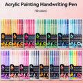 Languo 90 Colors Painting Acrylic Gel Pens Large Capacity Ink Pen for Drawing Diary Diy Coloring Doodling Painting Art Supplies