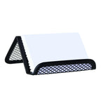 Black Metal Mesh Business Card Holder Desktop Business Card Display Stand Box Office Cards Holder Desk Shelf Storage Organizer
